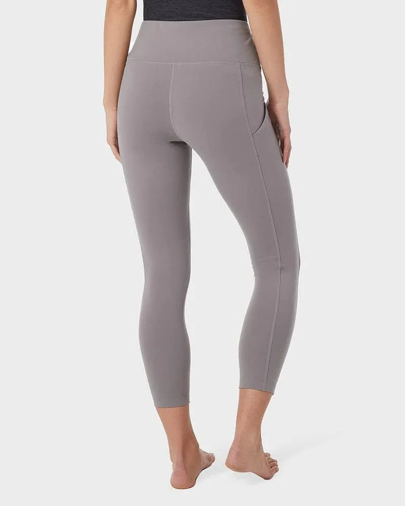 32 Degrees Womens 7/8 High Waist Yoga Pants with Pockets | Workout Athletic Leggings