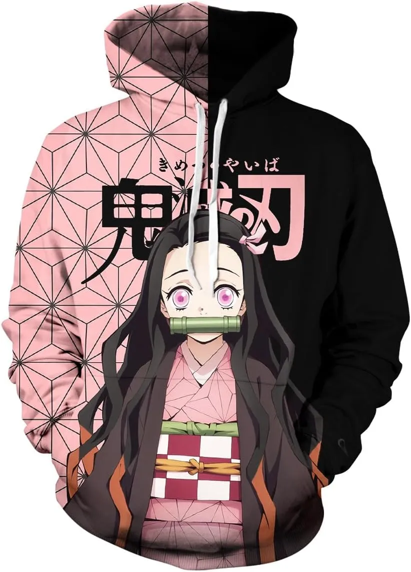 Anime Hoodie And Sweatpants Suit Pullover Sweatshirt 2 Piece Set For Men Women