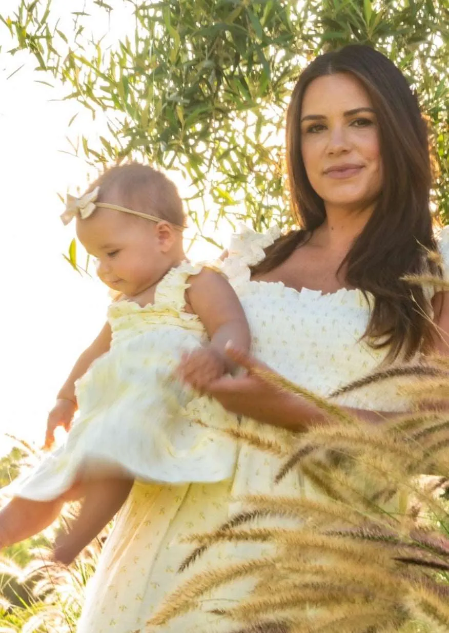 Baby Girl Ivory Floral Muslin Dress