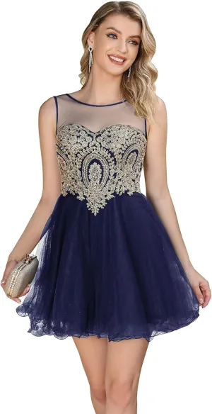 BABYONLINE D.R.E.S.S. Women's Homecoming Dresses A Line Sweetheart with Beads Mini Open Back Cocktail Dress 362
