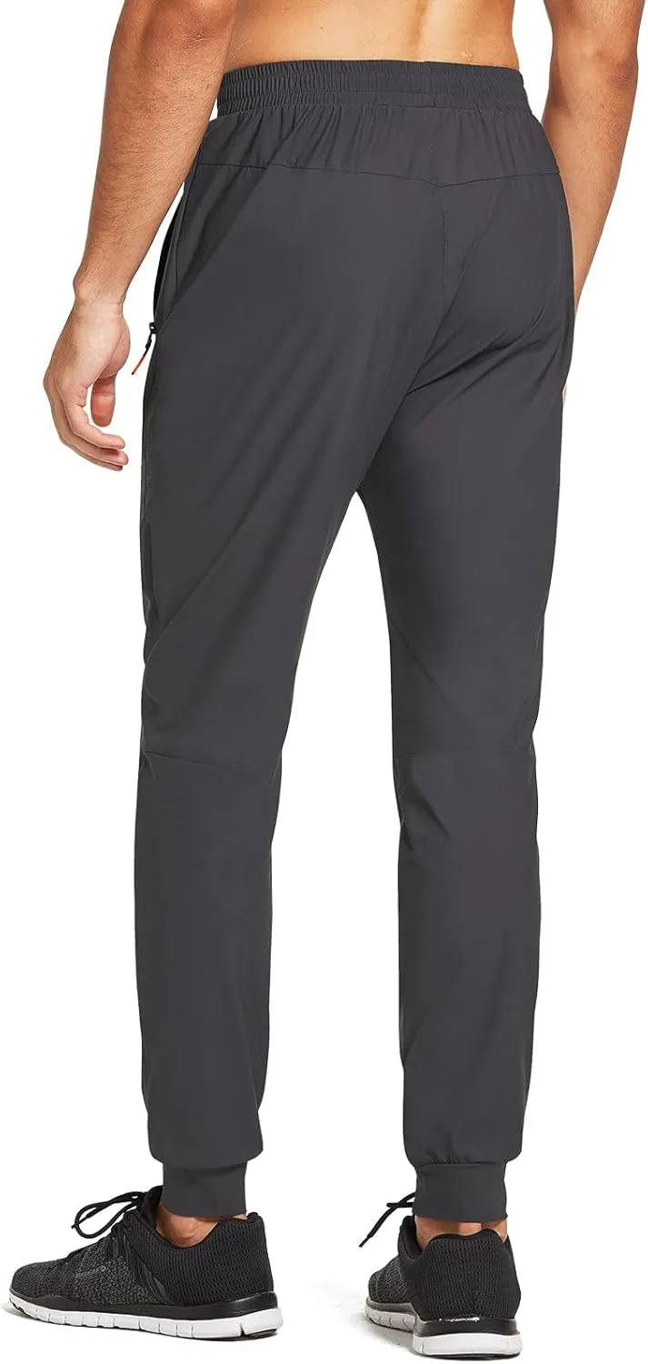 baleaf Men's Joggers Pants Athletic Workout Track Running Gym Lightweight Quick Dry Tapered Jogger Zipper Pockets