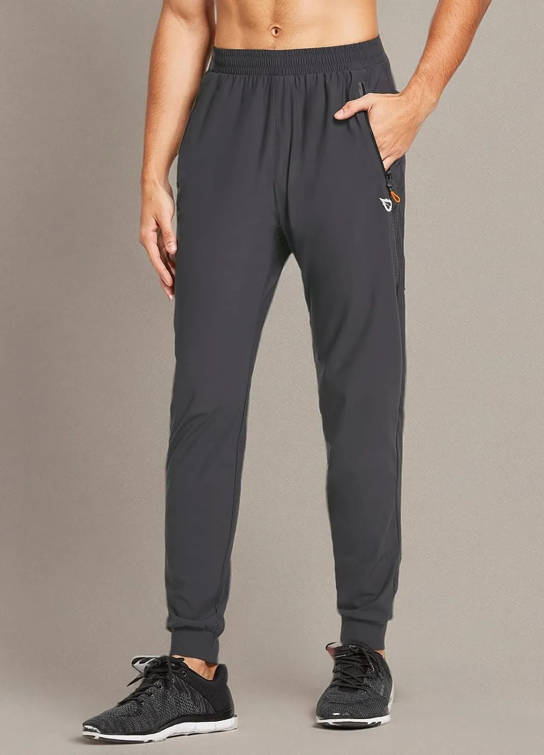 baleaf Men's Joggers Pants Athletic Workout Track Running Gym Lightweight Quick Dry Tapered Jogger Zipper Pockets