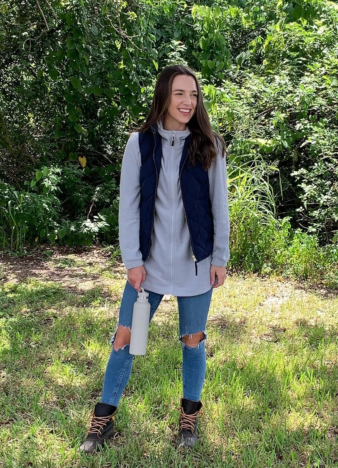 baleaf Women's Long Fleece Jacket Full Zip Polar Fleece Hoodie Soft Lightweight Winter Coat