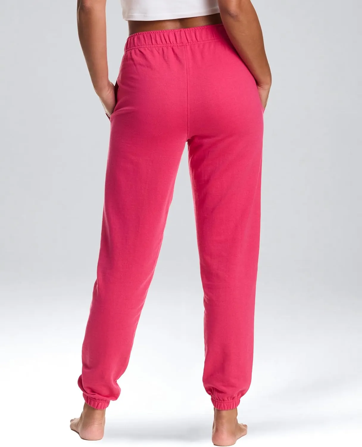 bebe Jogger or Wide Leg Sweatpants for Women, French Terry Baggy Sweatpants with Pockets, Womens Sweats
