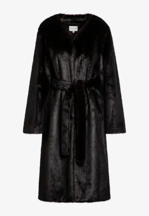 Belted Faux Fur Coat