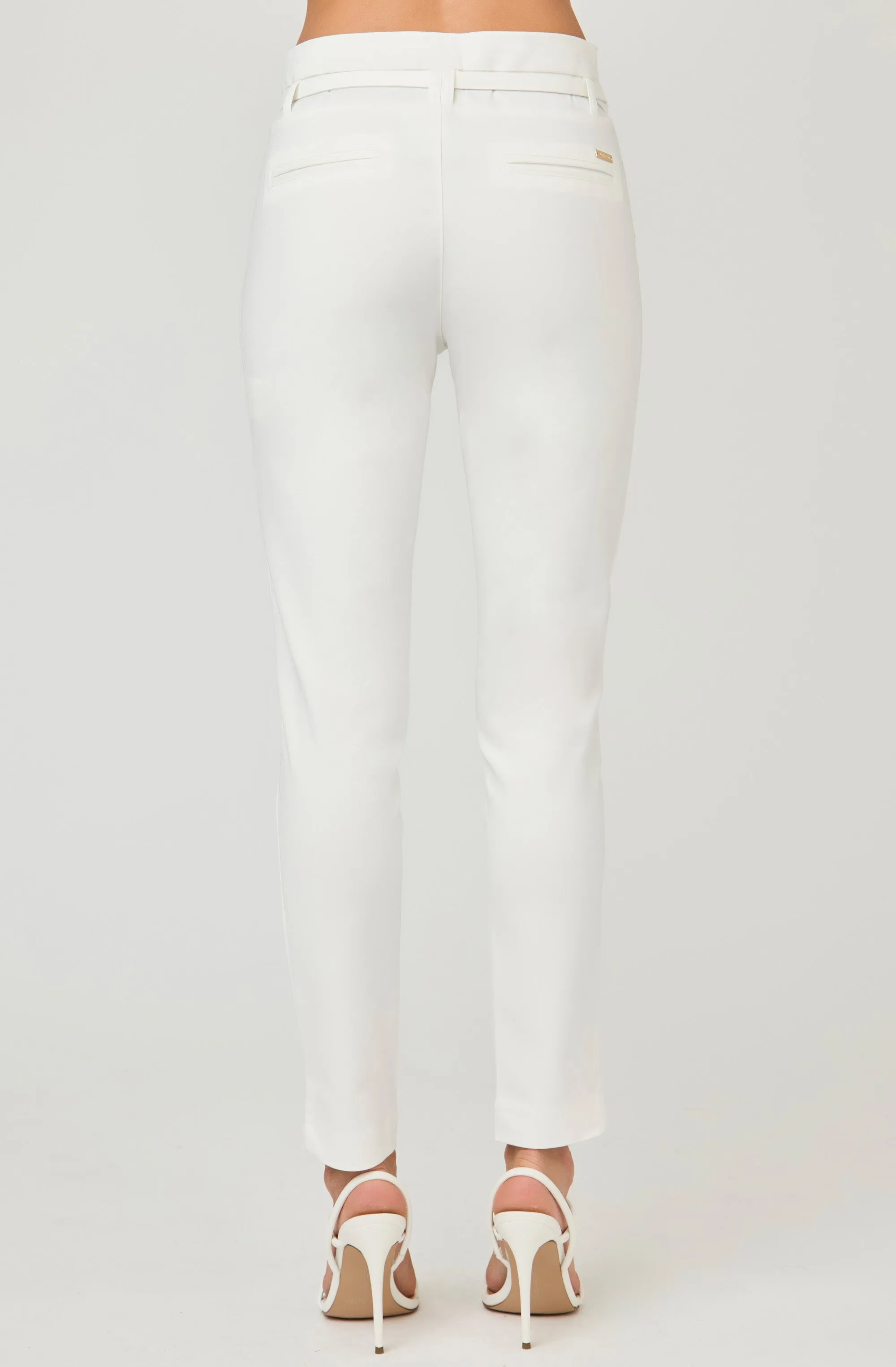 Belted High-Waisted Wide Leg Pants