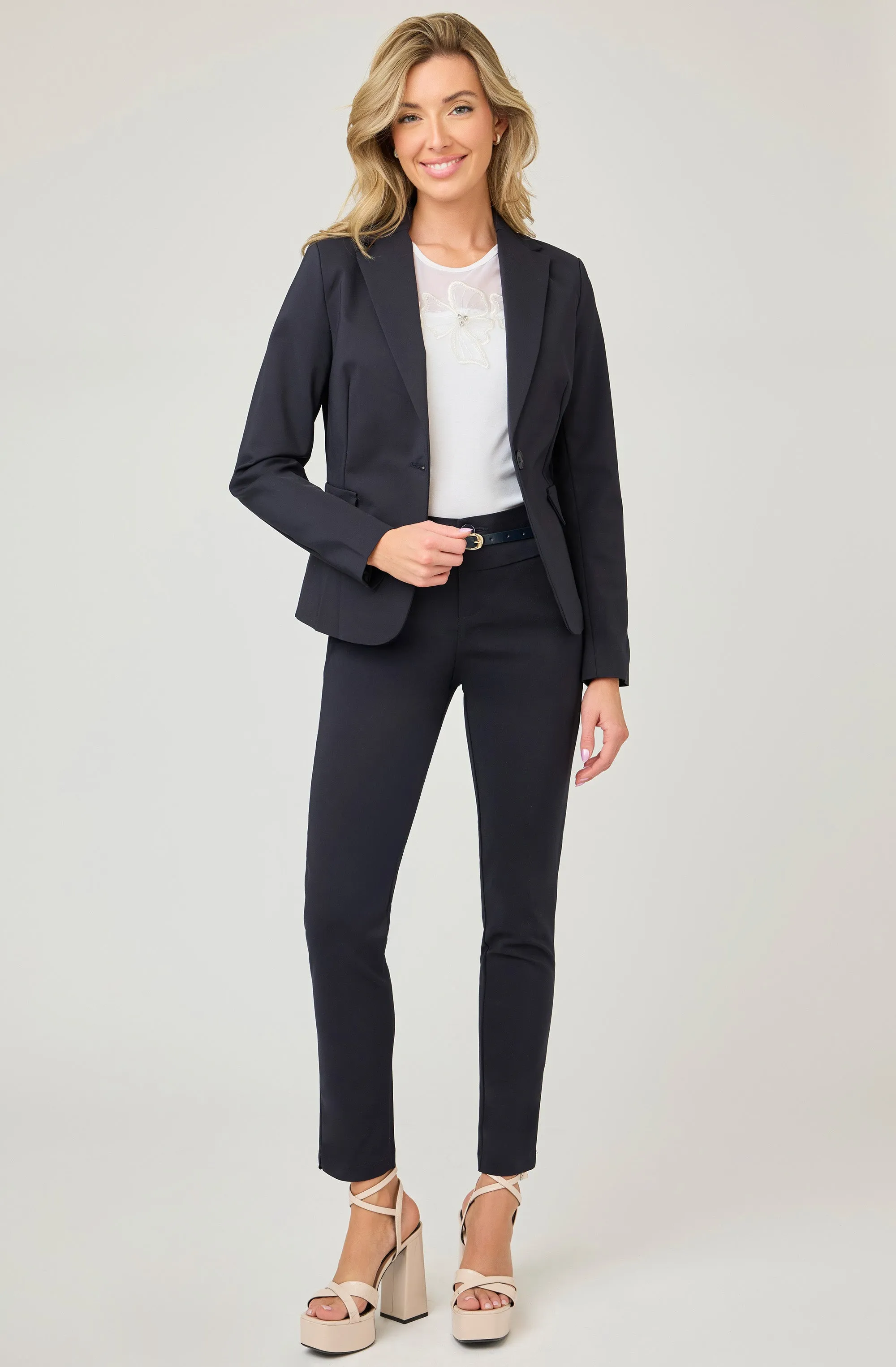 Belted High-Waisted Wide Leg Pants