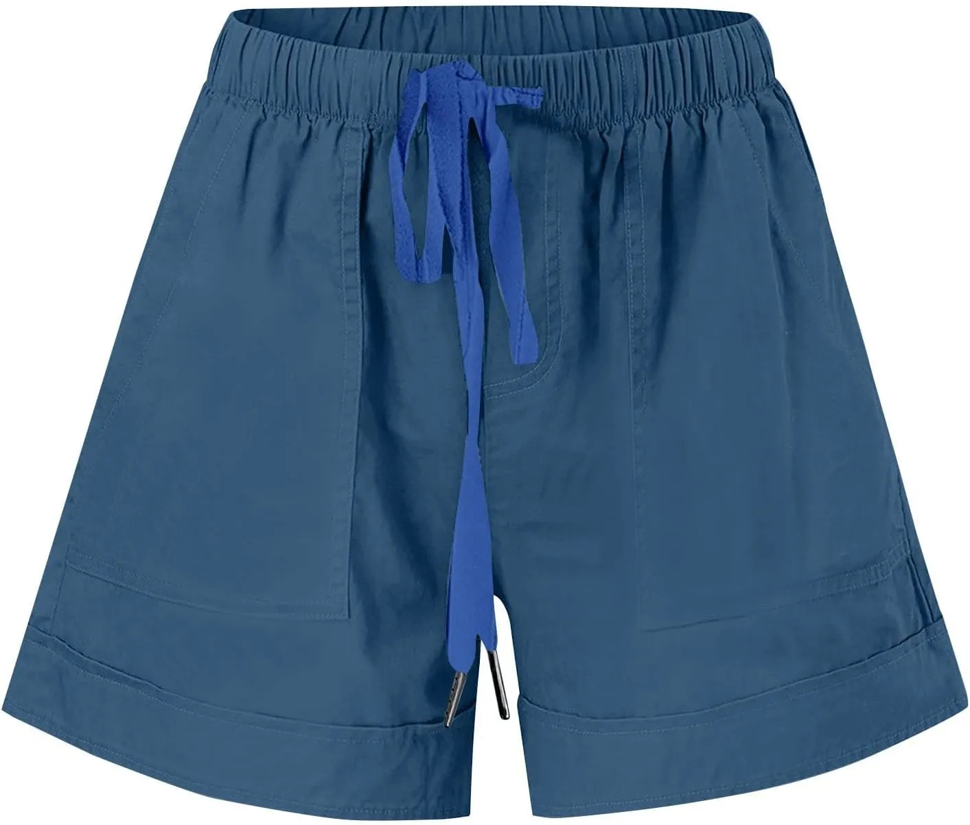 Bermuda Shorts for Women Casual Drawstring Elastic Waist Plus Size Lightweight Pants with Pockets Beach Vacation 2025