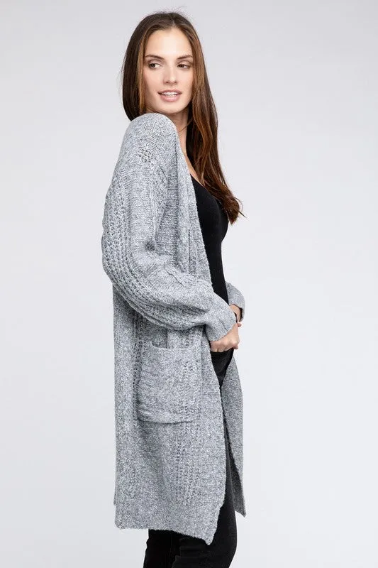 Bibi Twist Knitted Open Front Cardigan