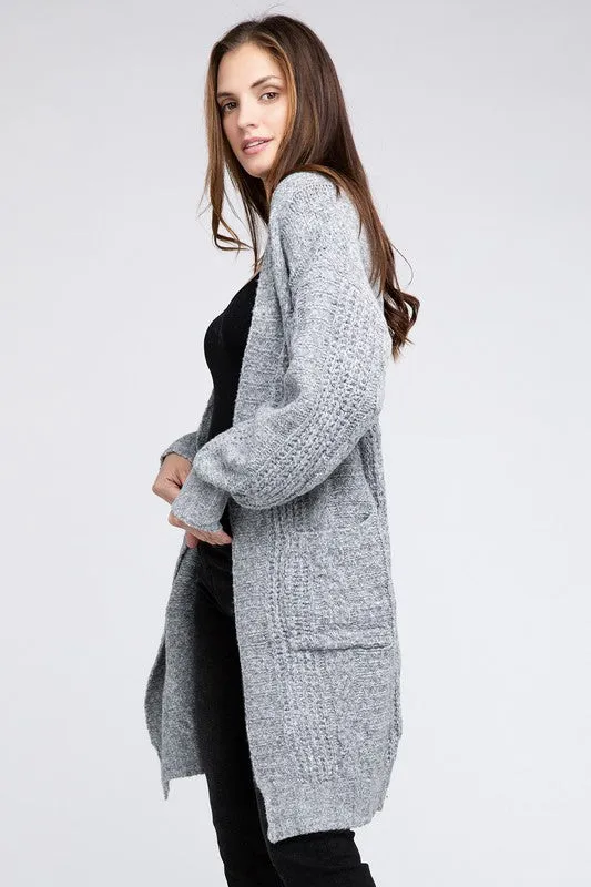 Bibi Twist Knitted Open Front Cardigan