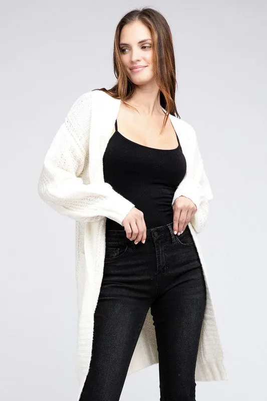 Bibi Twist Knitted Open Front Cardigan