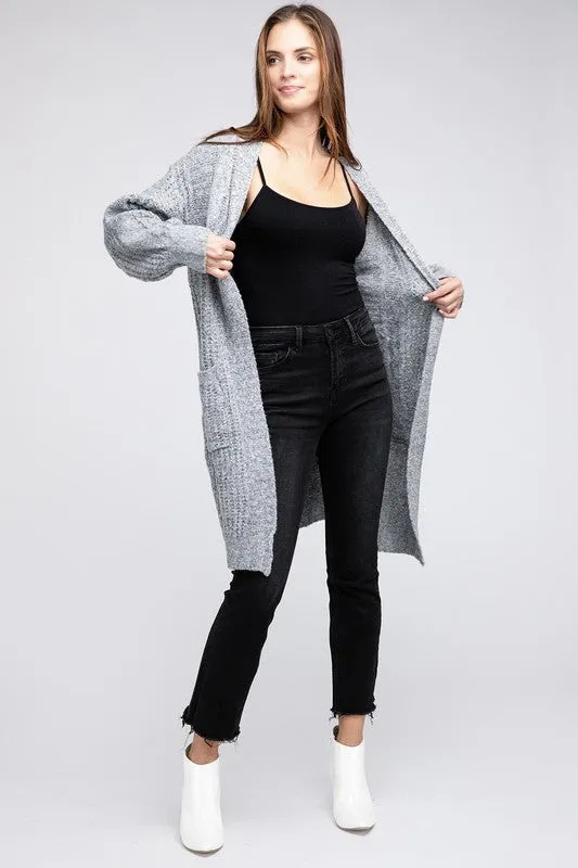 Bibi Twist Knitted Open Front Cardigan