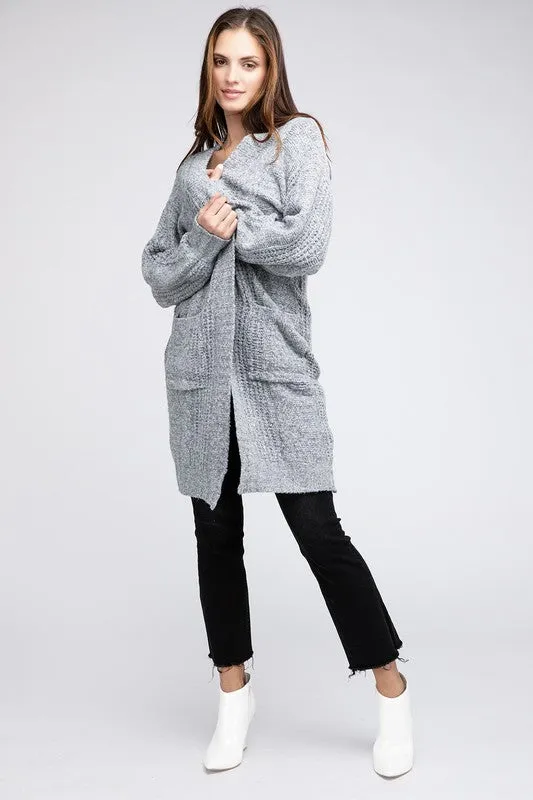 Bibi Twist Knitted Open Front Cardigan