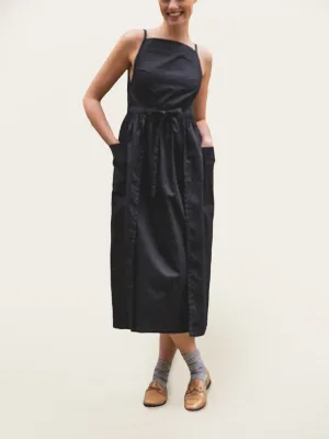 Black Belted Midi Dress