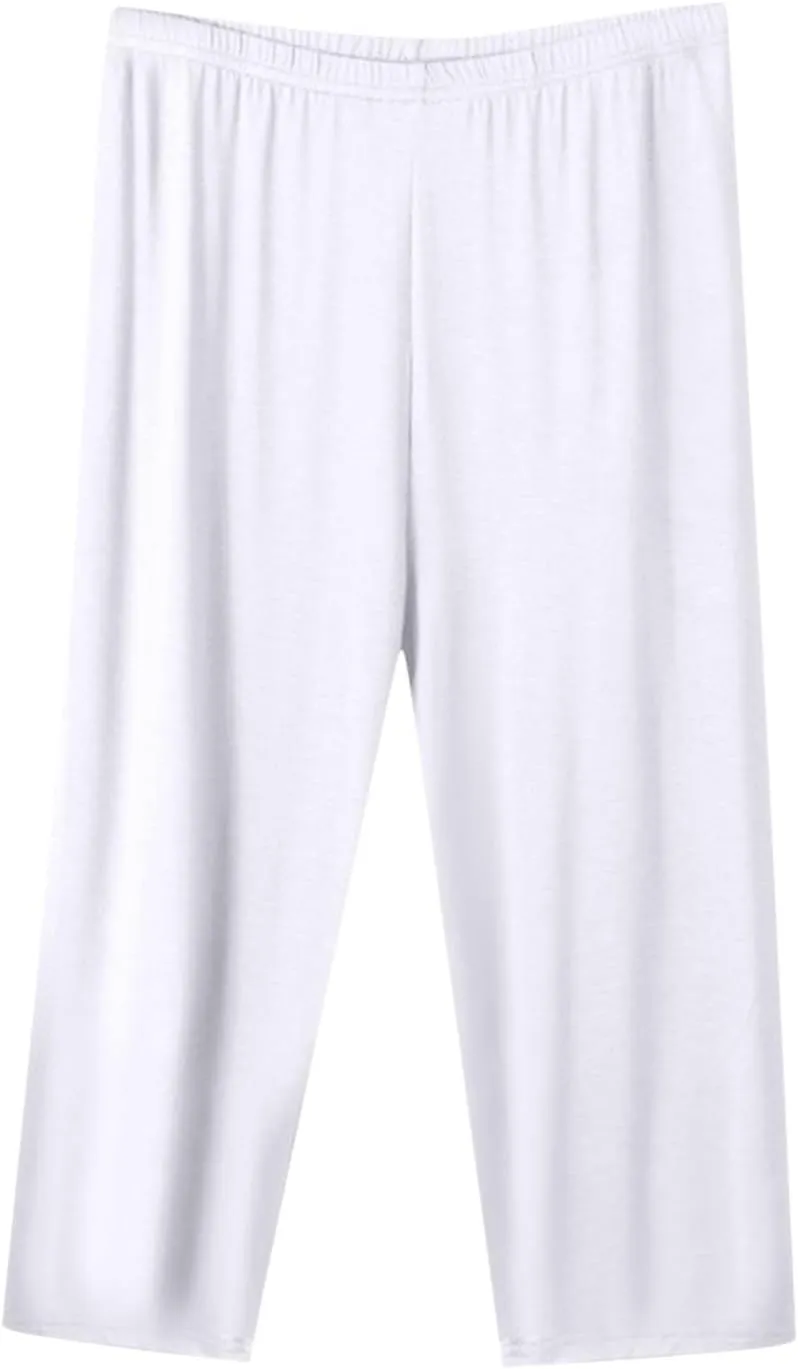 Capris Leggings for Women High Waist Soft Workout Biker Cropped Trousers Plus Size Modal Comfortable Yoga Leggings