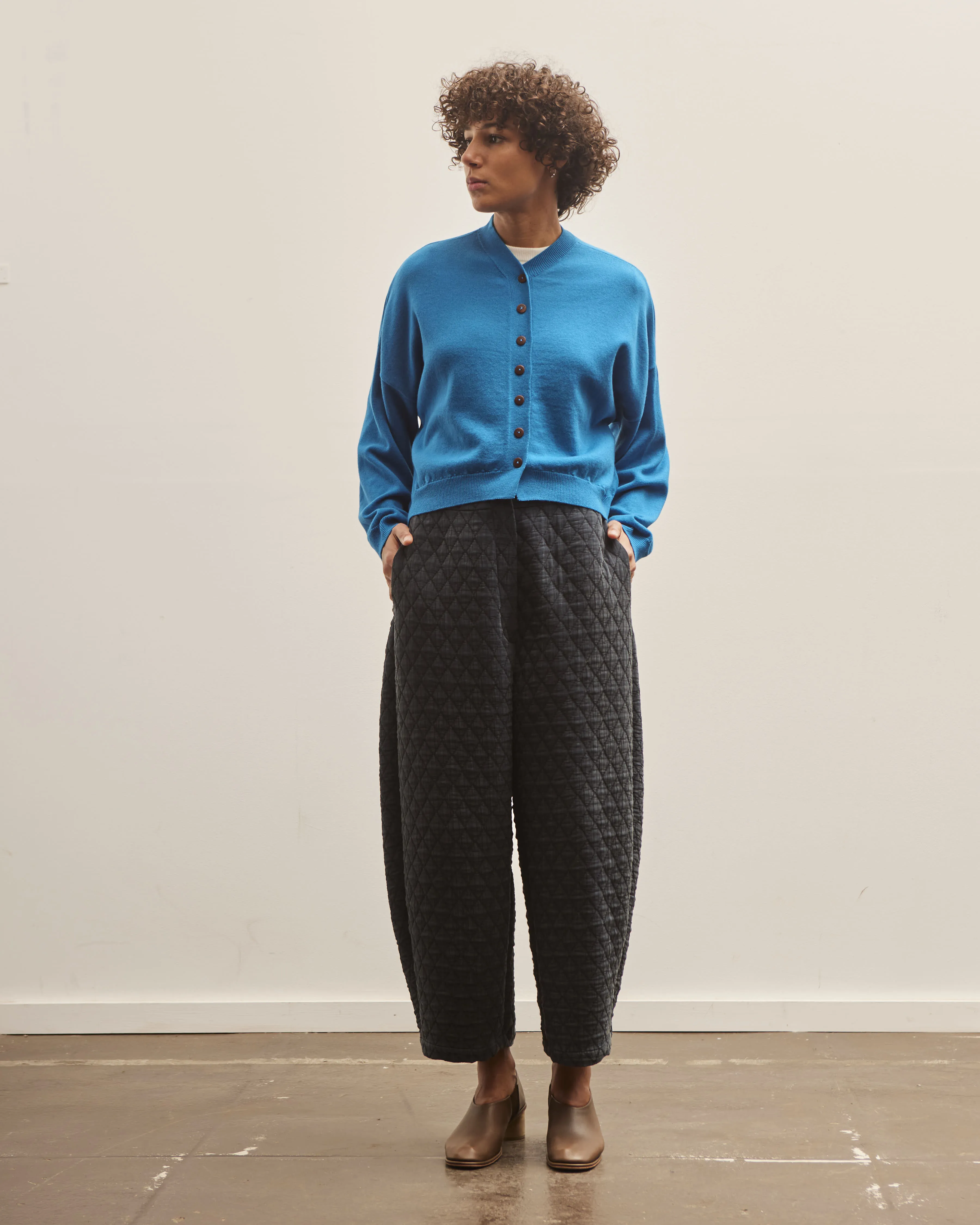 Cordera Merino Wool Cardigan, Cerúleo
