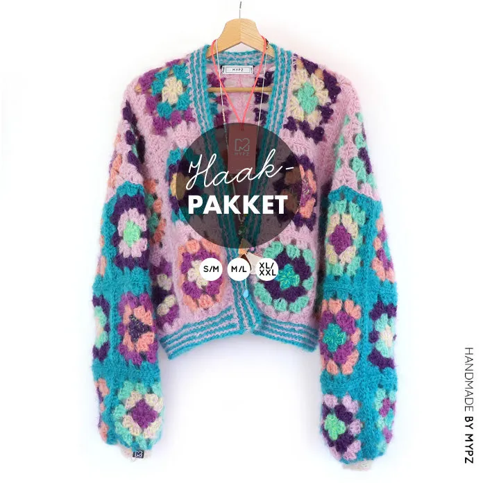 Crochet kit - MYPZ Granny square bomber cardigan Hailey (ENG-NL)