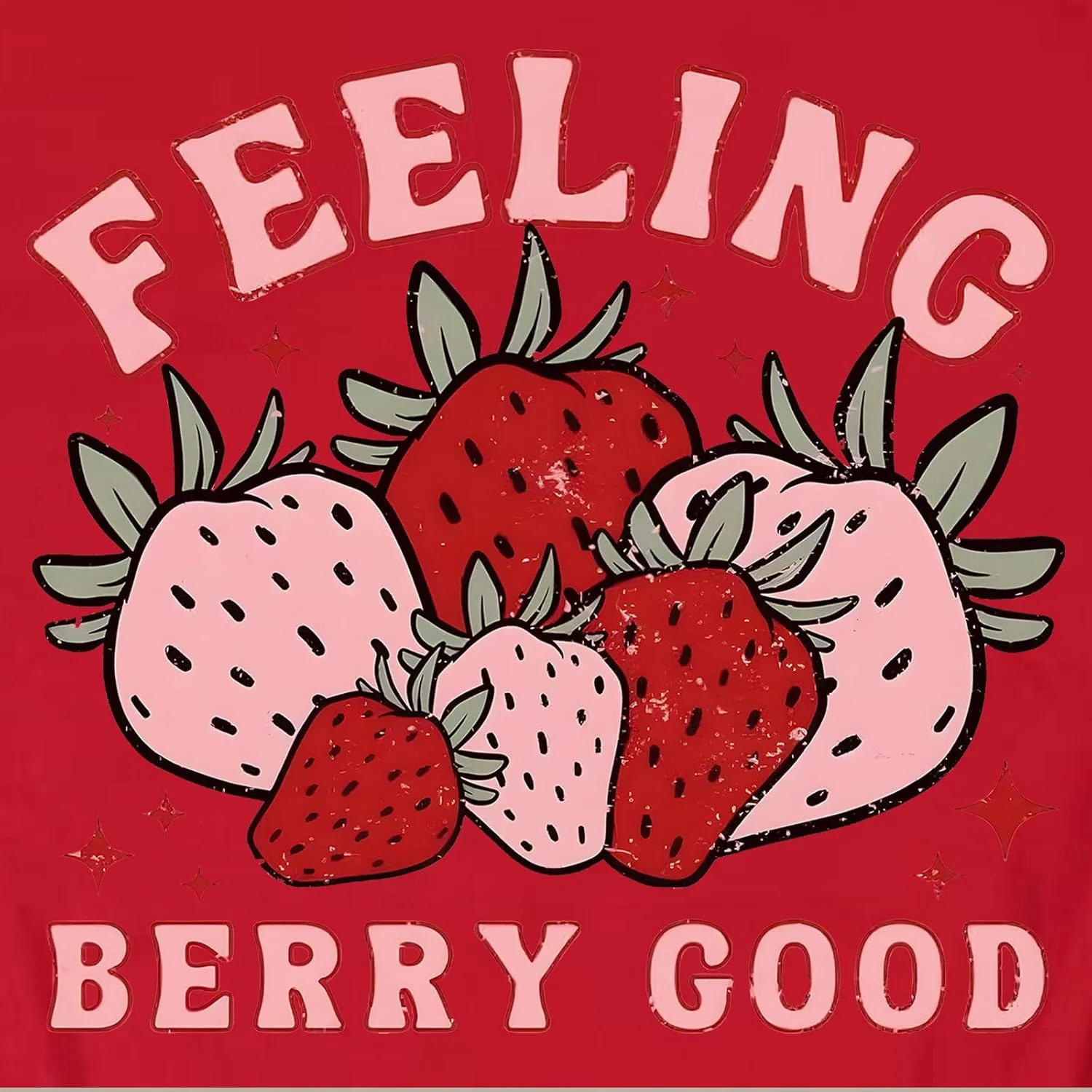 Cute Strawberry Graphic Crewneck Sweatshirts For Women Kawaii Aesthetic Printed Sweatshirt Trendy Long Sleeve Shirt