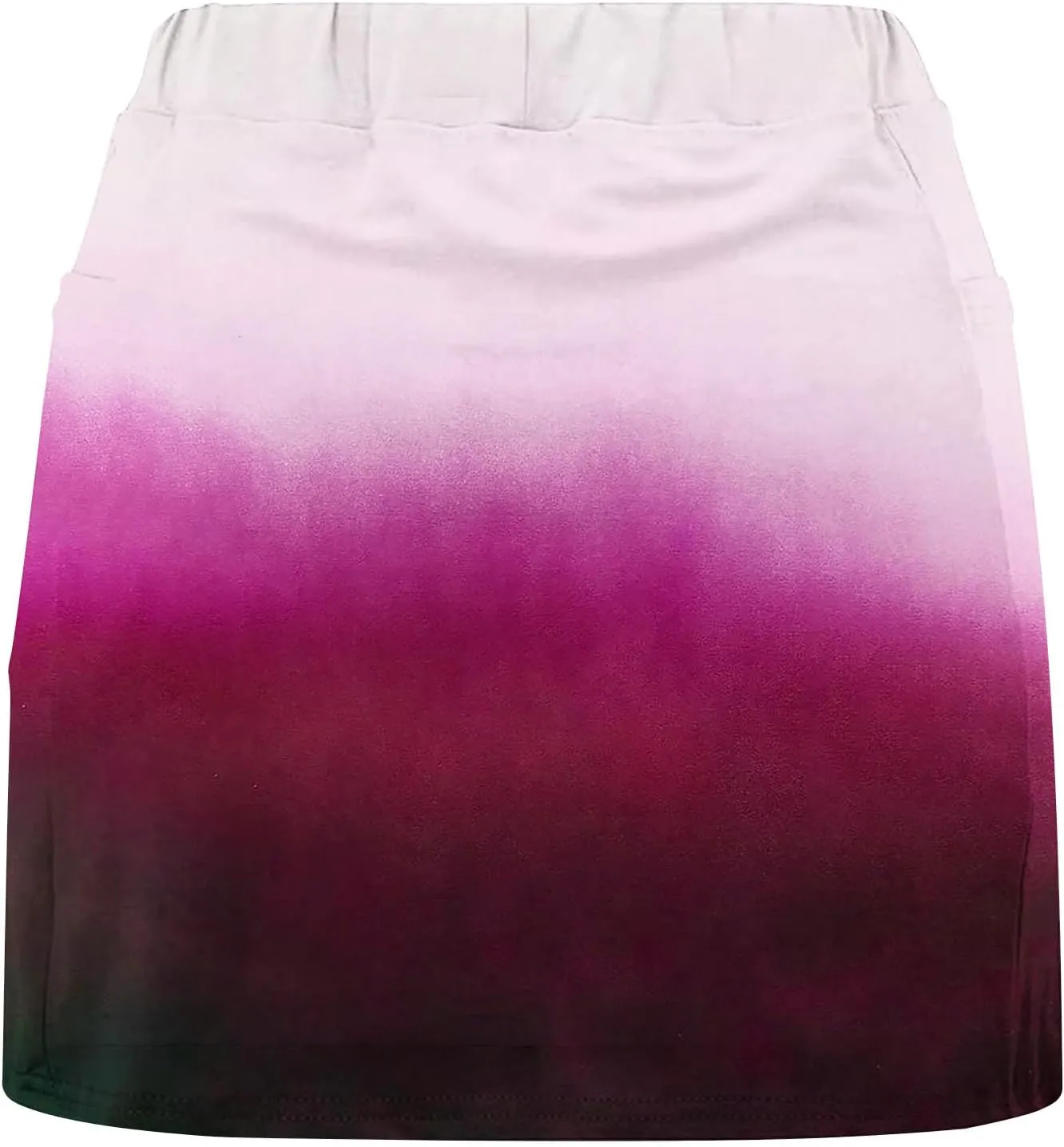 DDAPJ pyju Skorts for Women Dressy Casual Gradient Color High Waisted Tennis Skirt with Shorts Underneath Summer Clothes