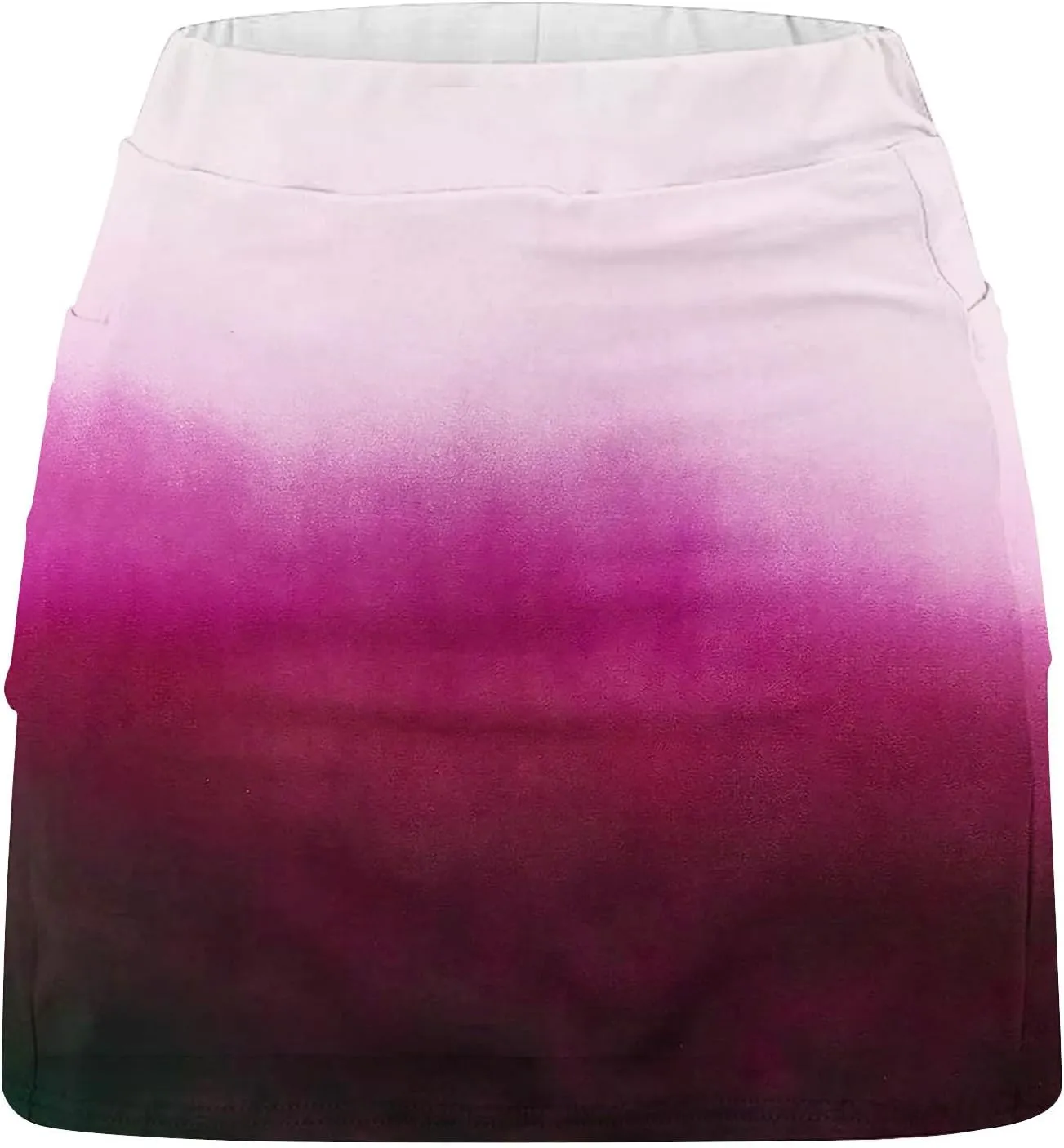 DDAPJ pyju Skorts for Women Dressy Casual Gradient Color High Waisted Tennis Skirt with Shorts Underneath Summer Clothes
