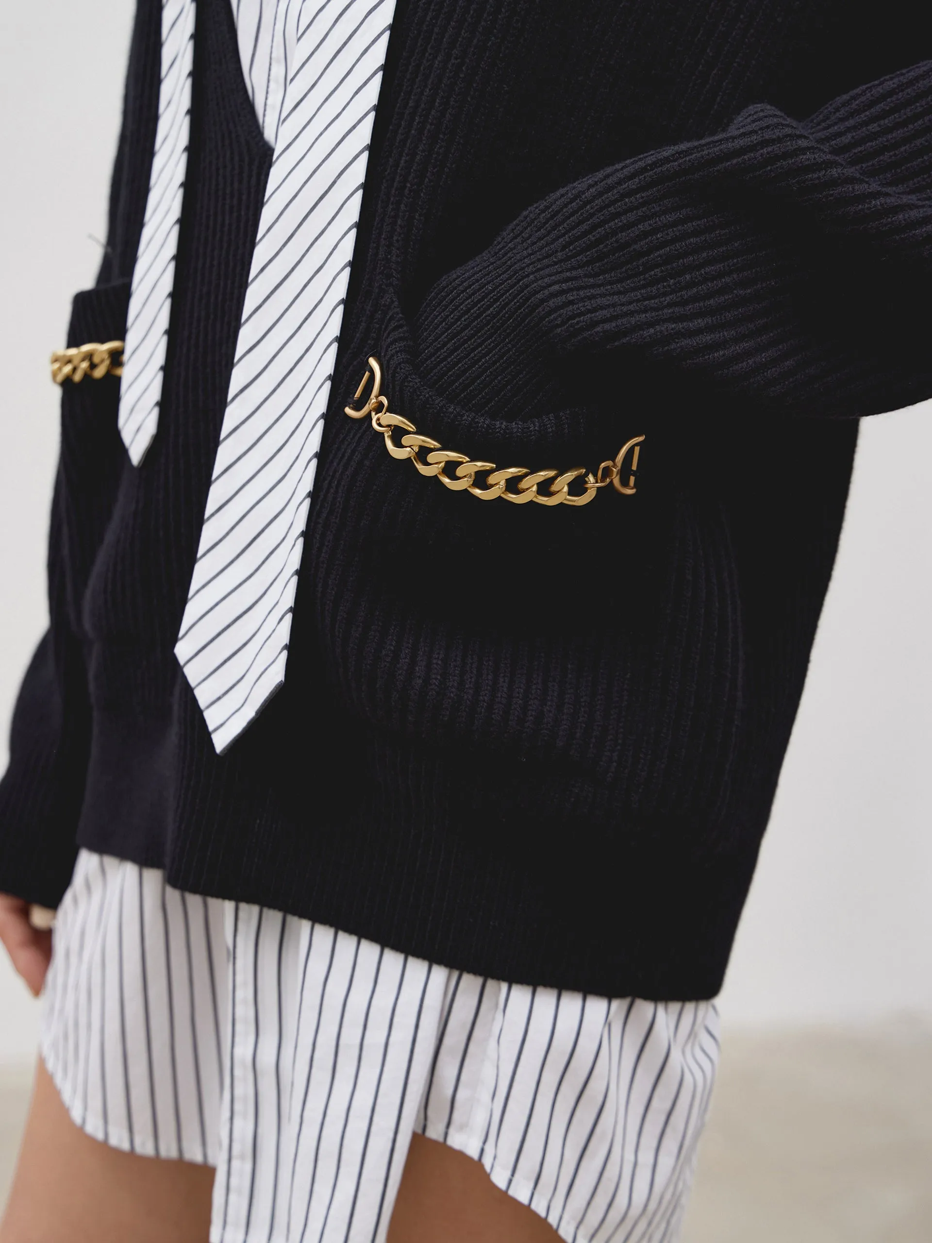 Deep V-neck Sweater