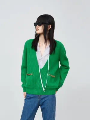 Deep V-neck Sweater