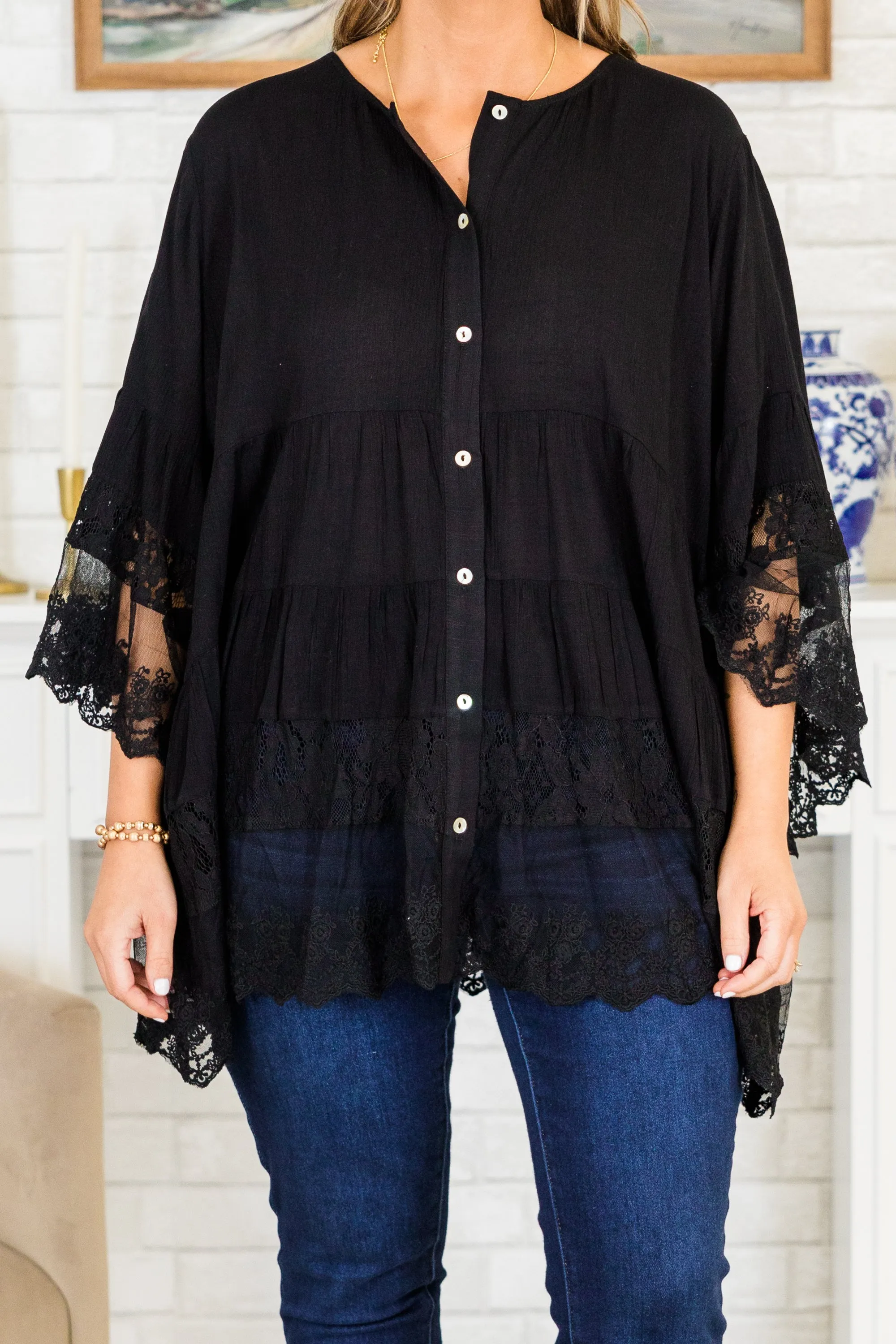 Don't Fail Me Now Blouse, Black