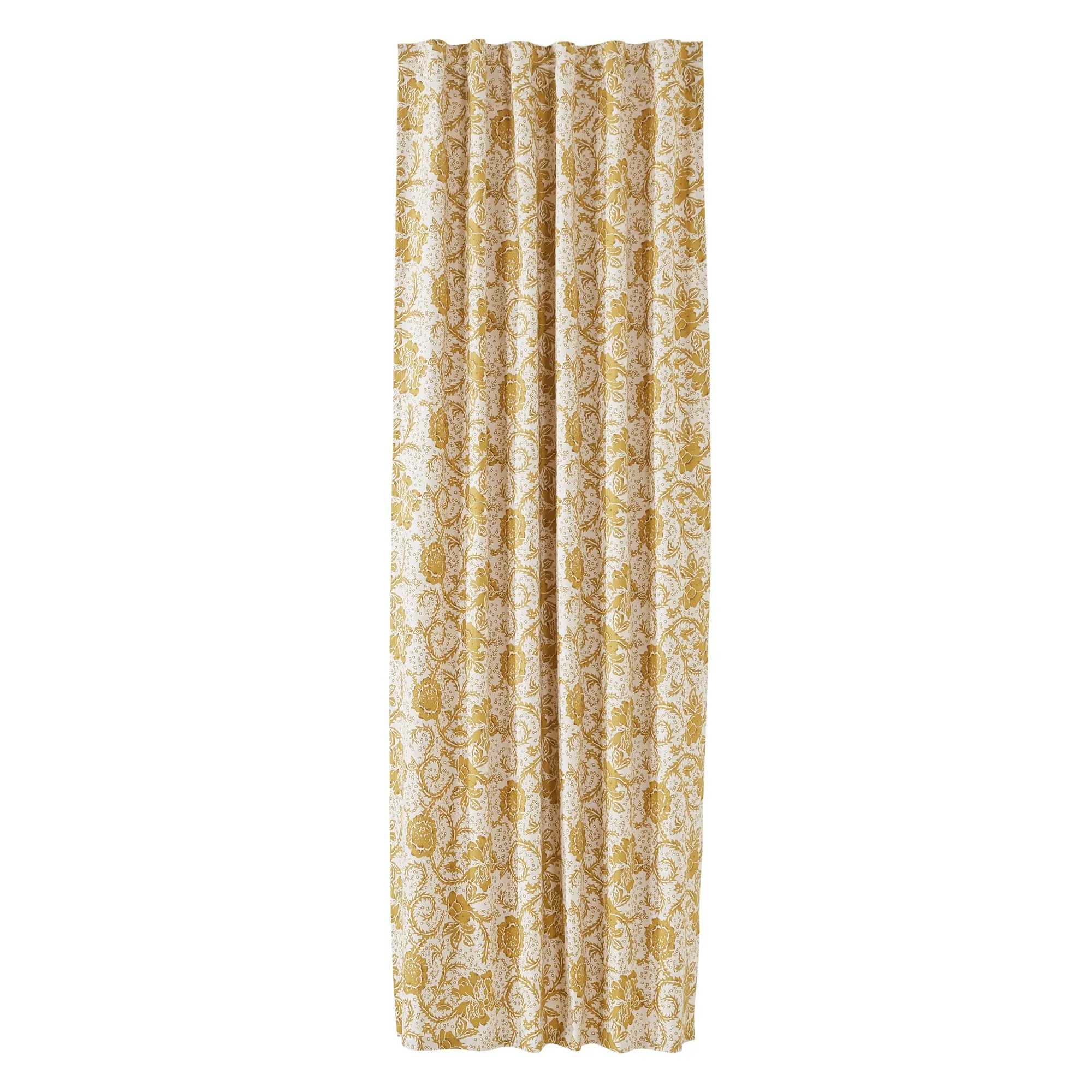 Dorset Gold Floral Panel Curtain 96"x50" VHC Brands