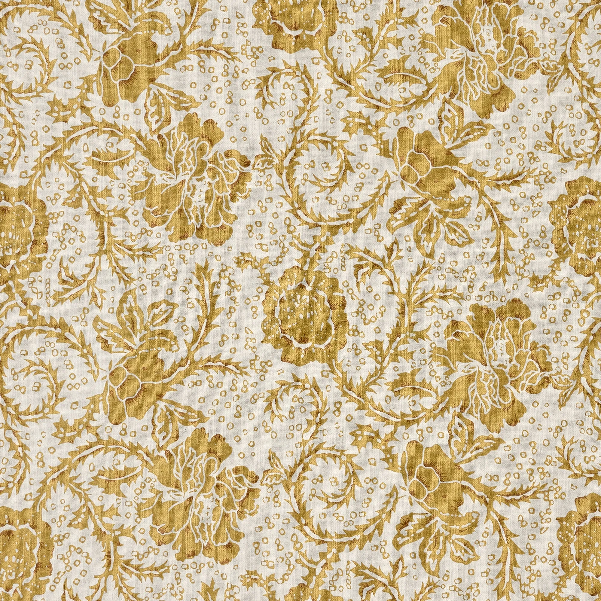 Dorset Gold Floral Panel Curtain 96"x50" VHC Brands