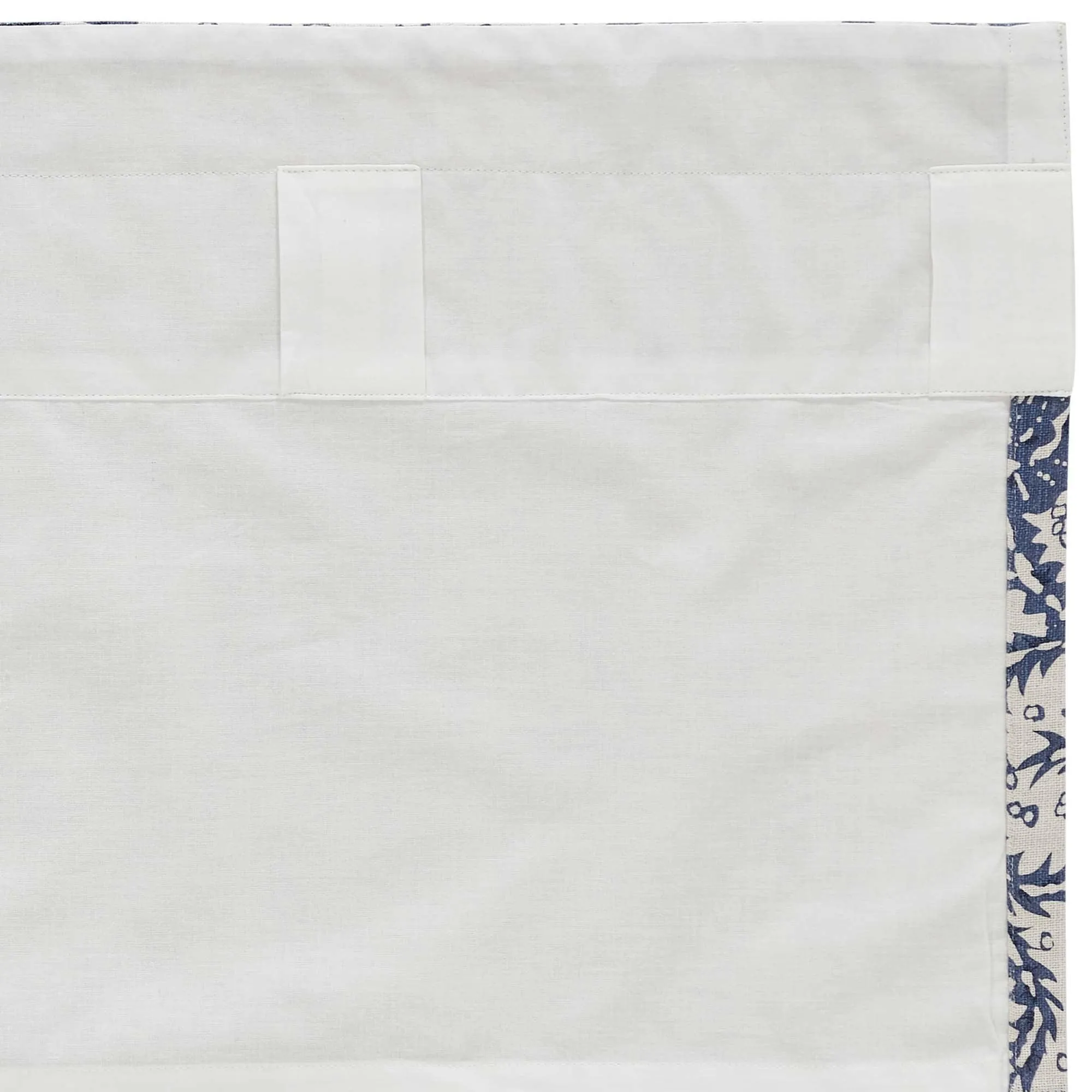 Dorset Navy Floral Short Panel Curtain Set of 2 63x36 VHC Brands