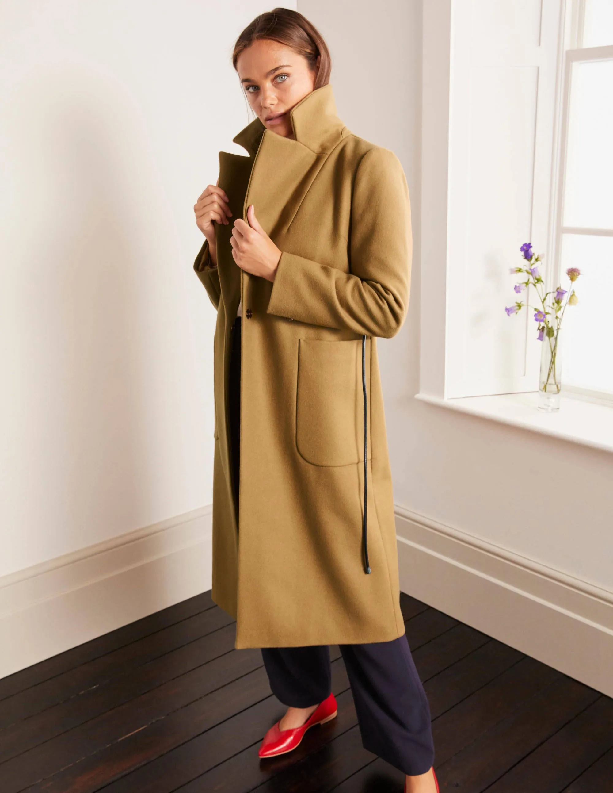 Edale Belted Coat-Camel