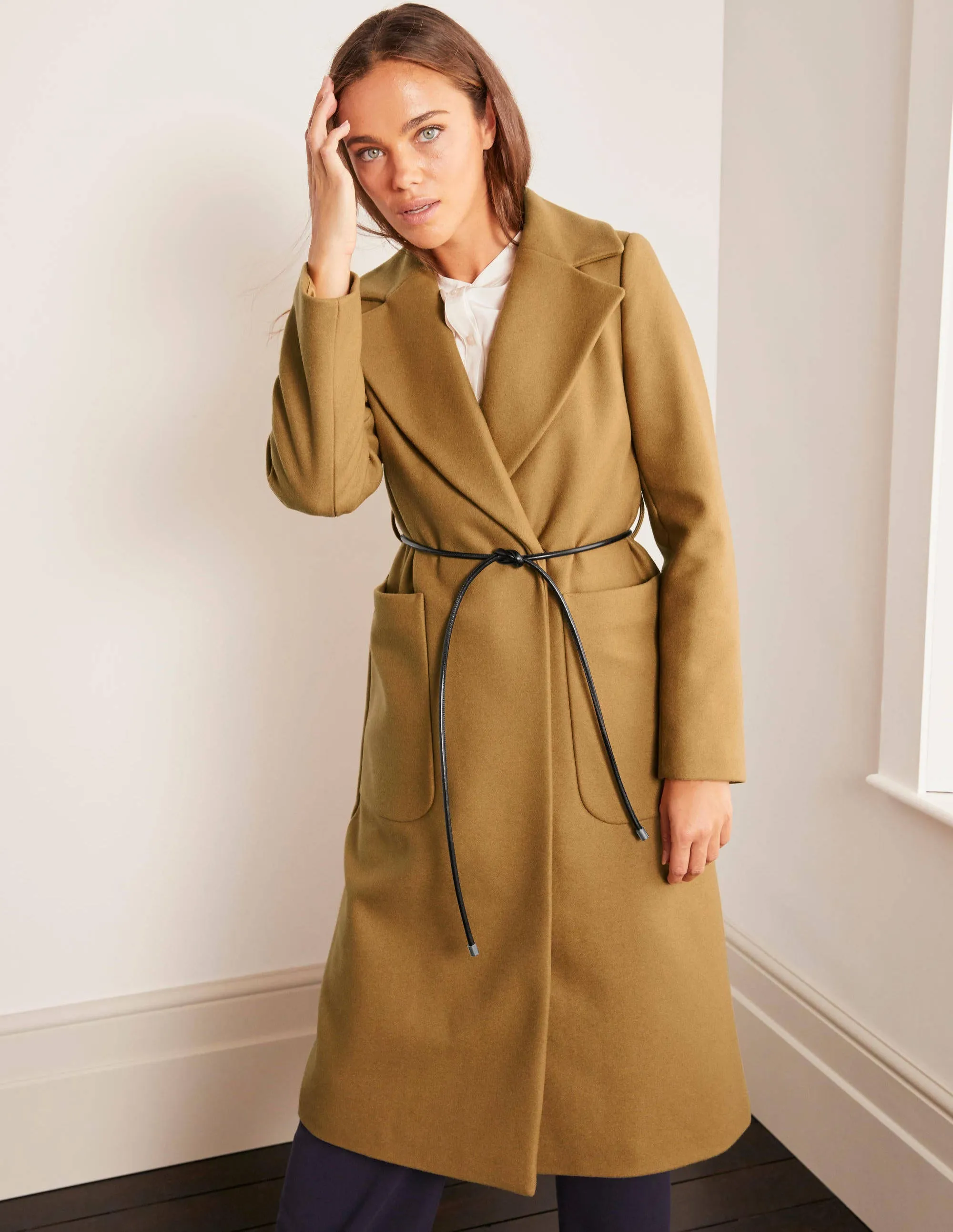 Edale Belted Coat-Camel