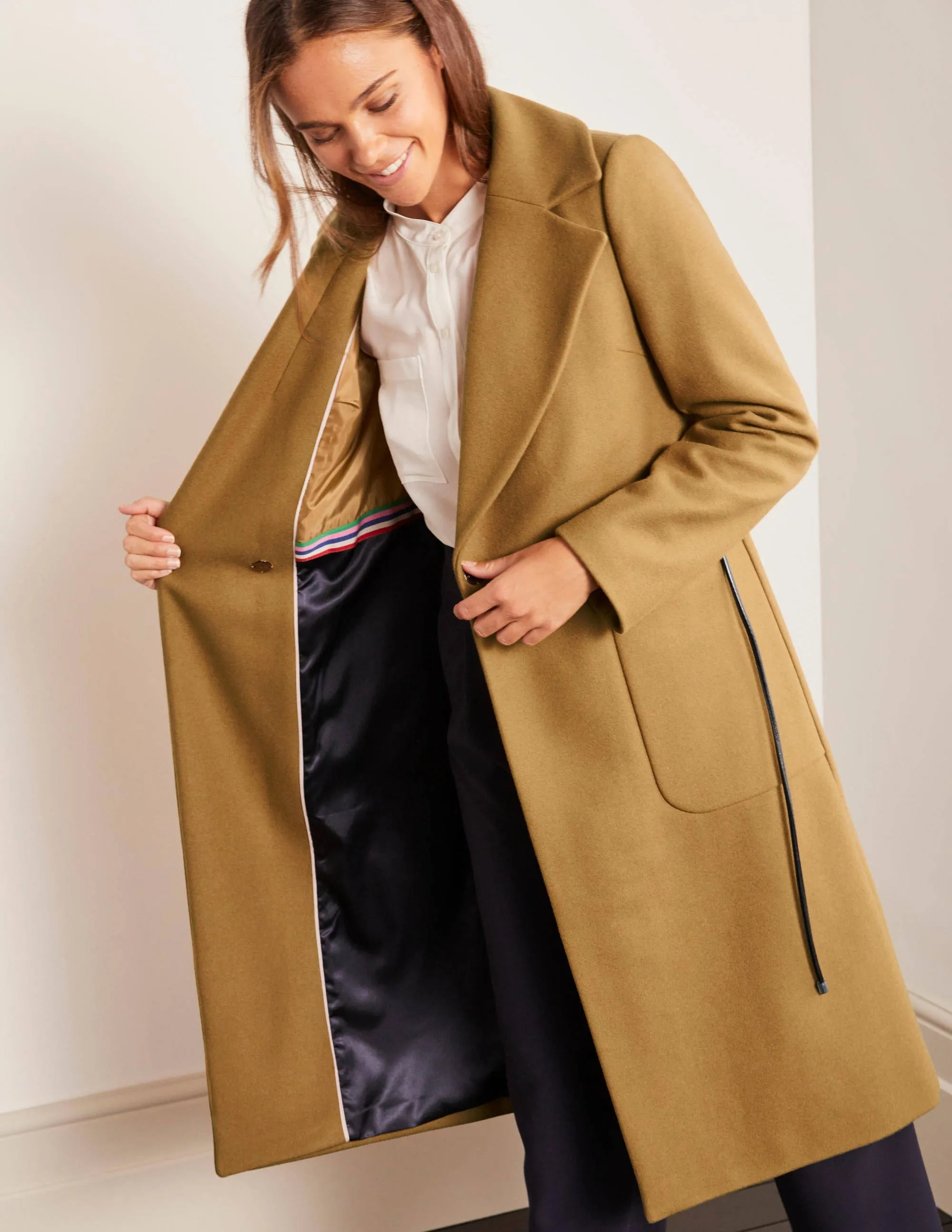 Edale Belted Coat-Camel
