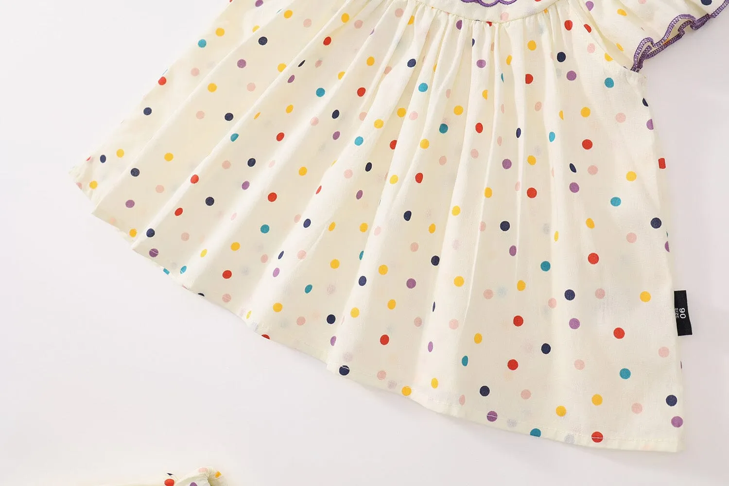 Embroidered Tulip Rainbow Dot Summer Set