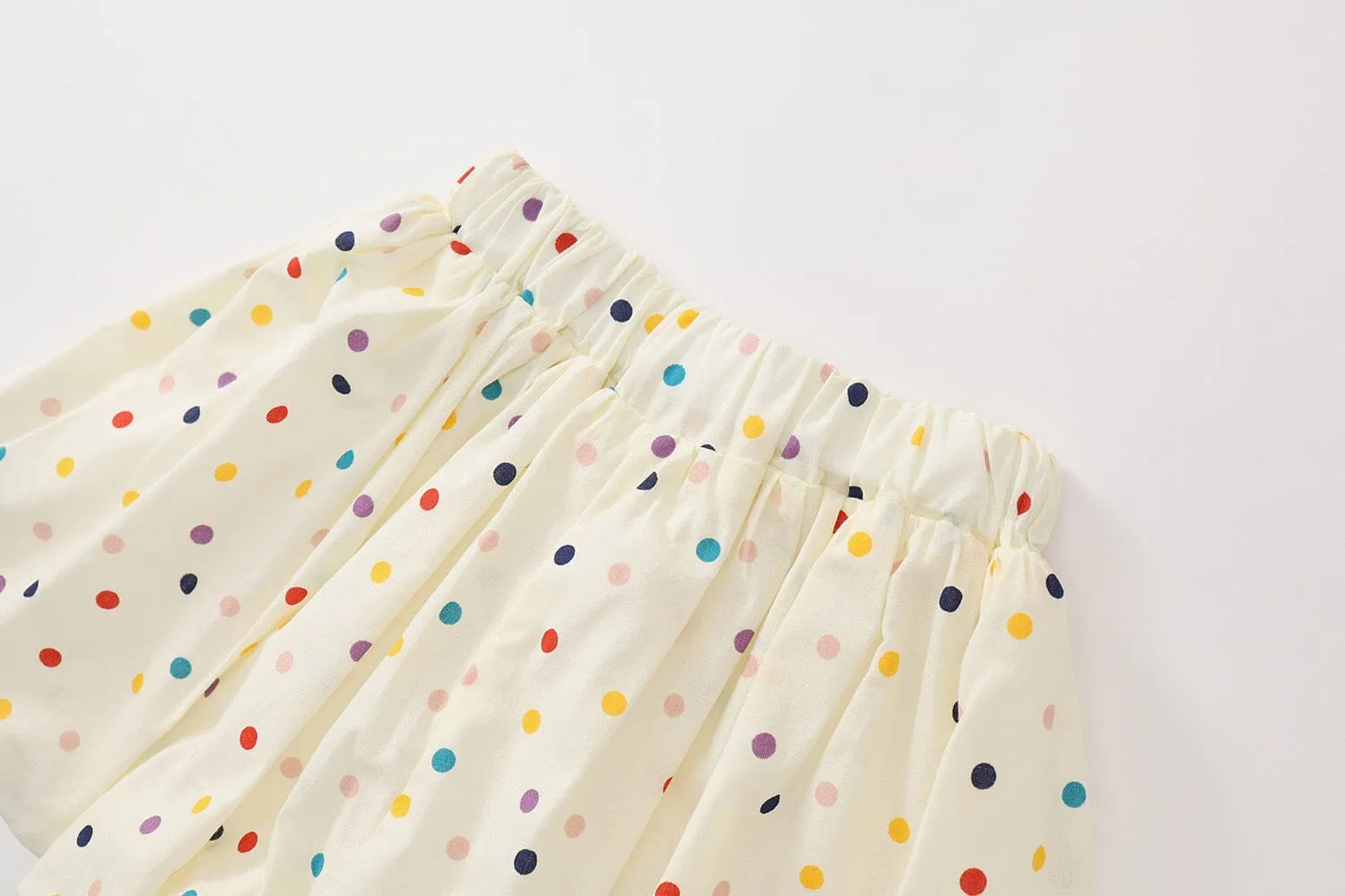 Embroidered Tulip Rainbow Dot Summer Set