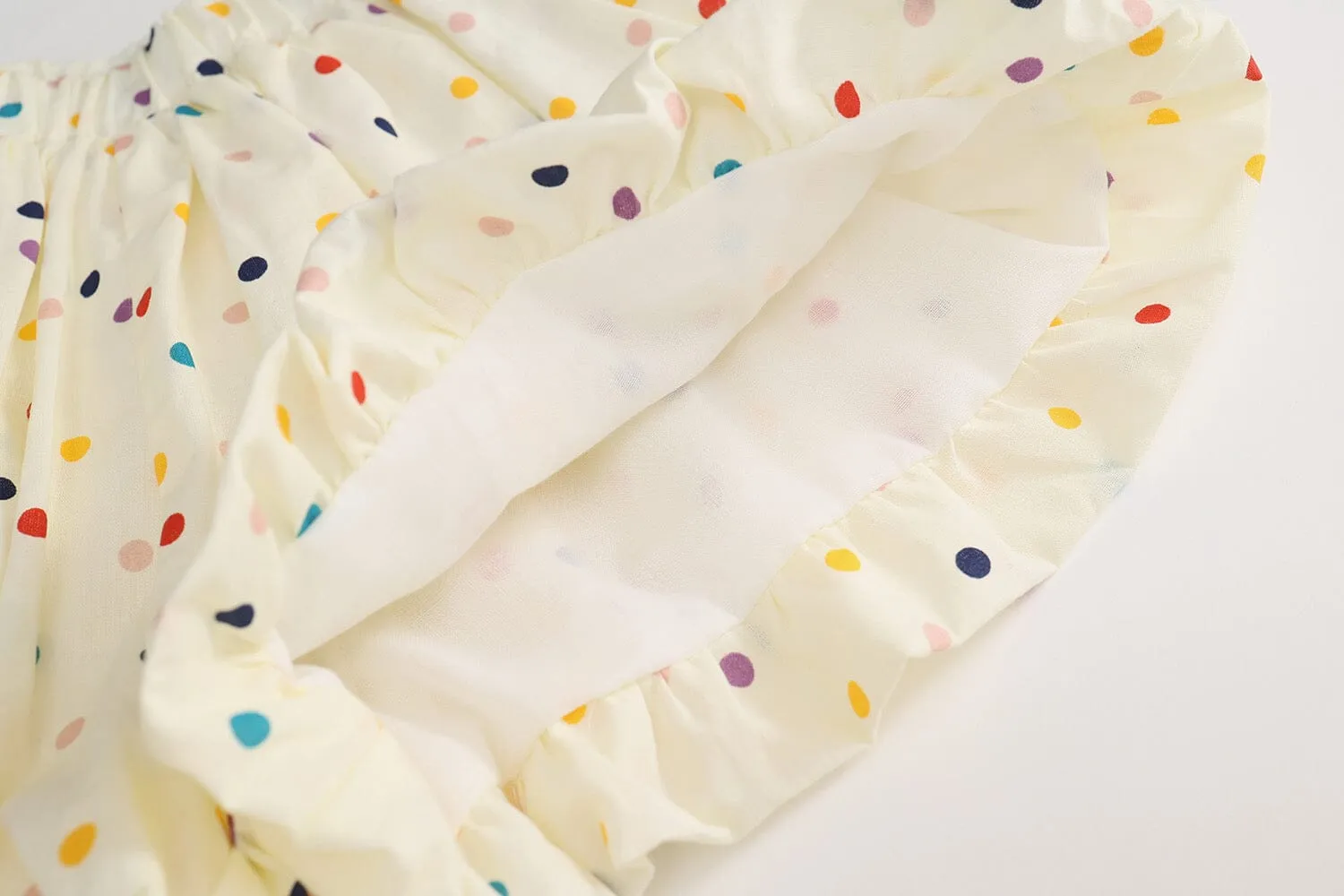 Embroidered Tulip Rainbow Dot Summer Set