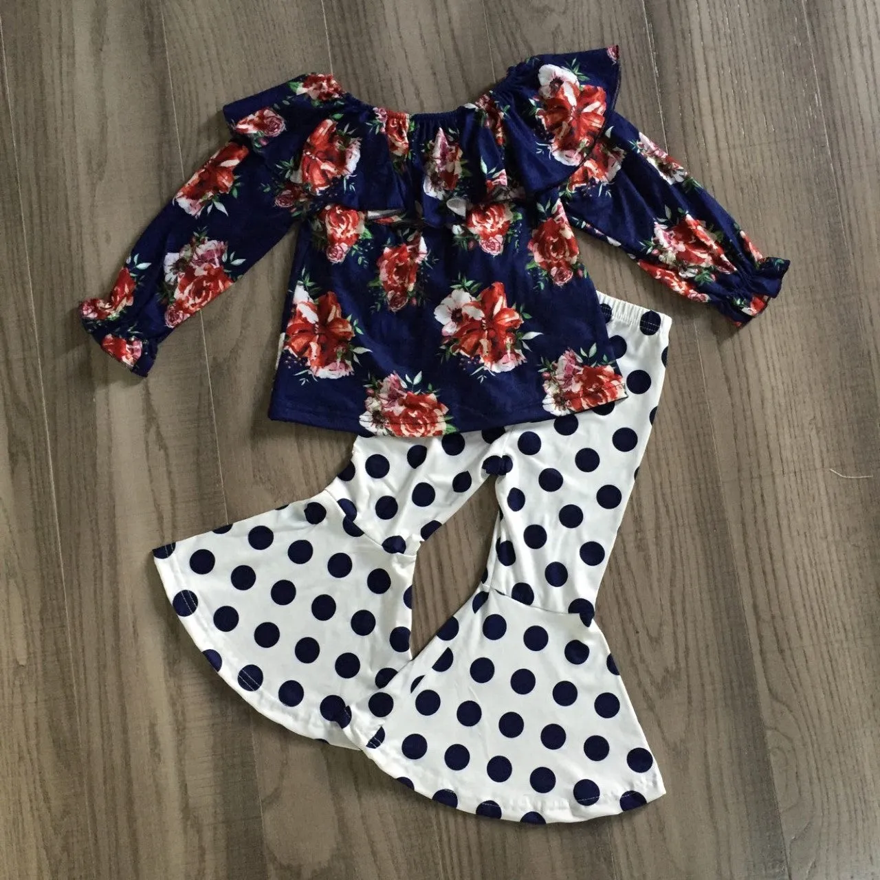 Floral & Polka Dot Bell Outfit