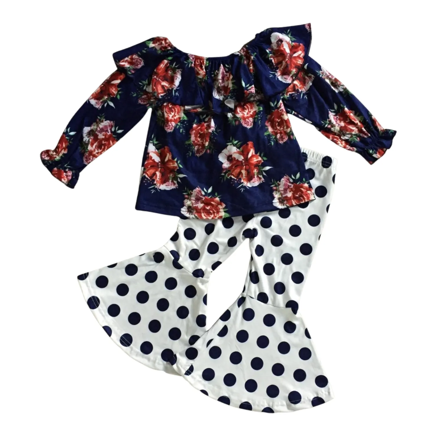 Floral & Polka Dot Bell Outfit