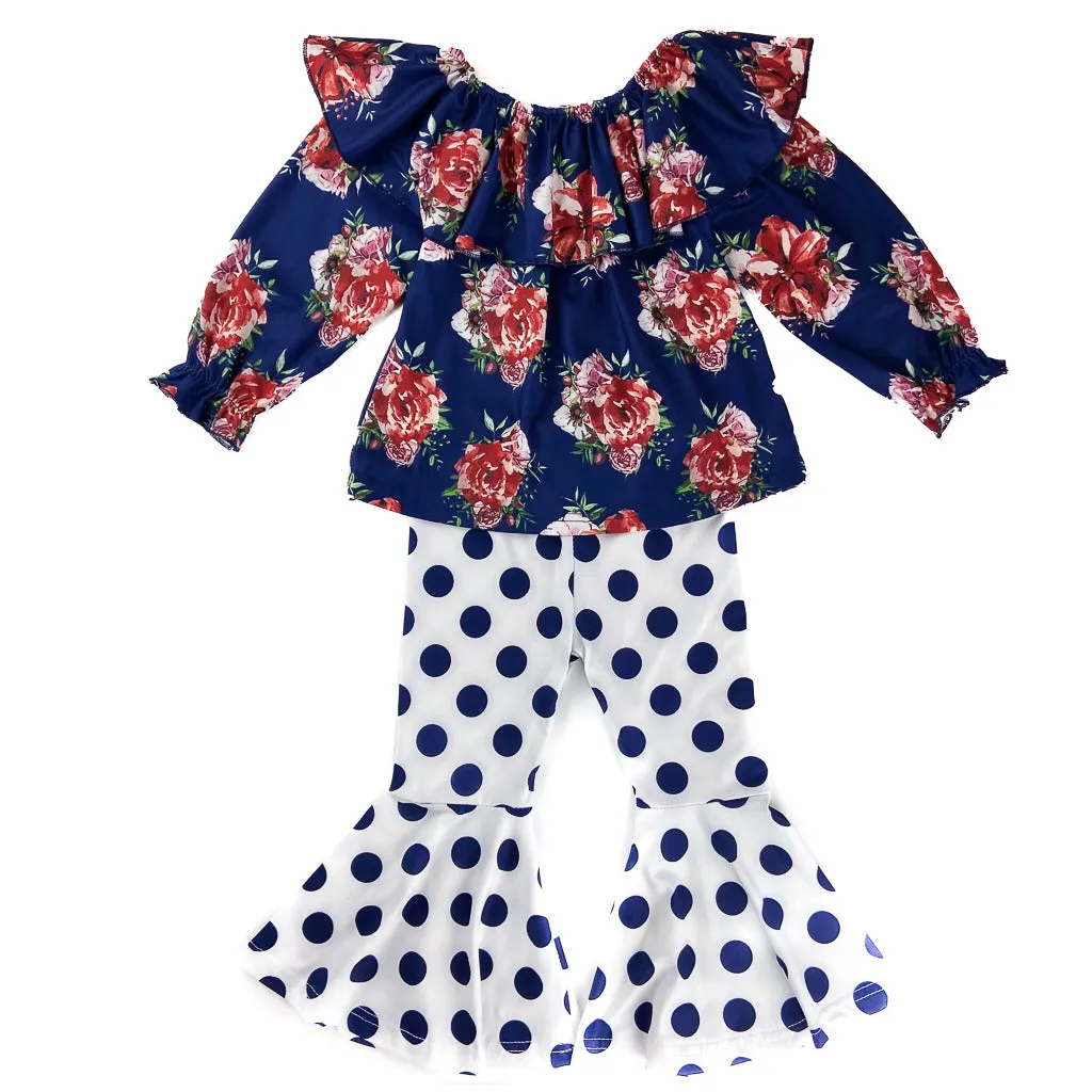 Floral & Polka Dot Bell Outfit