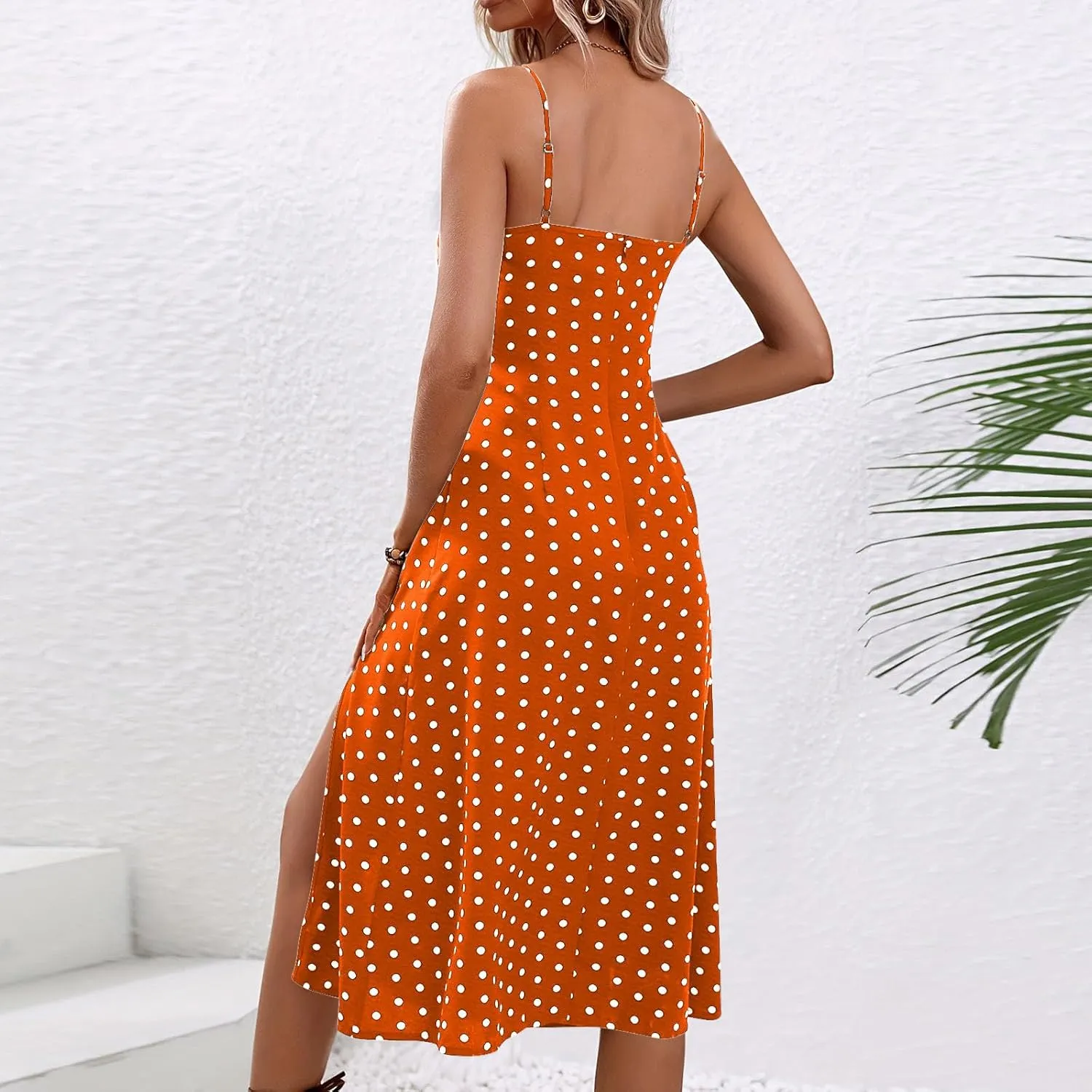 Floral Print Dresses for Women Boho Dress Short Sleeve Square Neck Split Midi Dresses Spaghetti Strap Dresses 2025