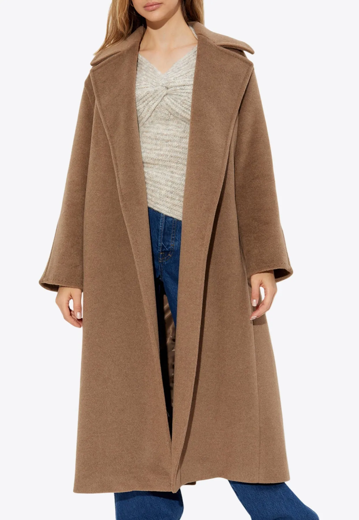 Fragore Wool-Blend Belted Coat