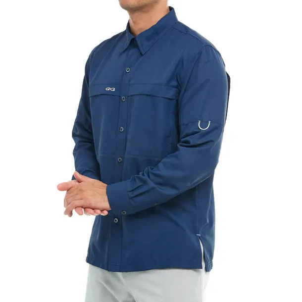 GameGuard Long Sleeve Deep Water Men's Microfiber Shirt