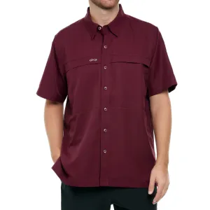 GameGuard Short Sleeve Maroon Men's Microfiber Shirt