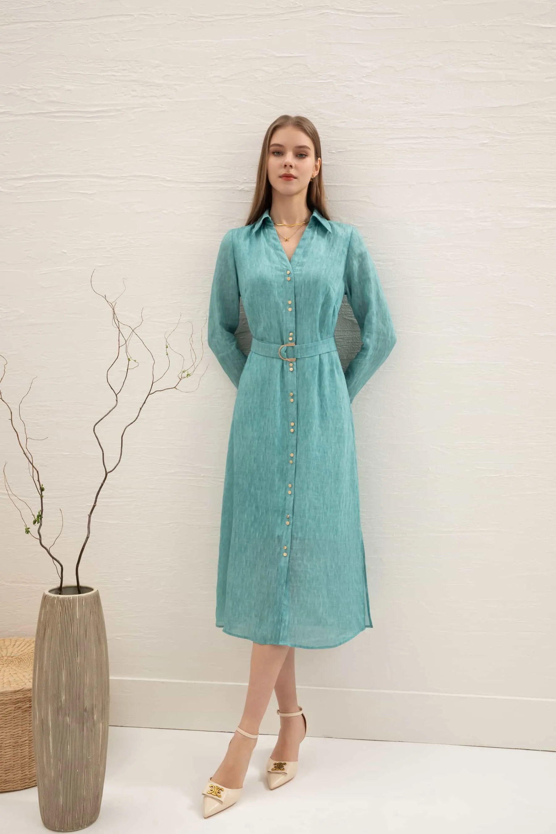 GDS Scarlette Belted Dress | Nile Blue