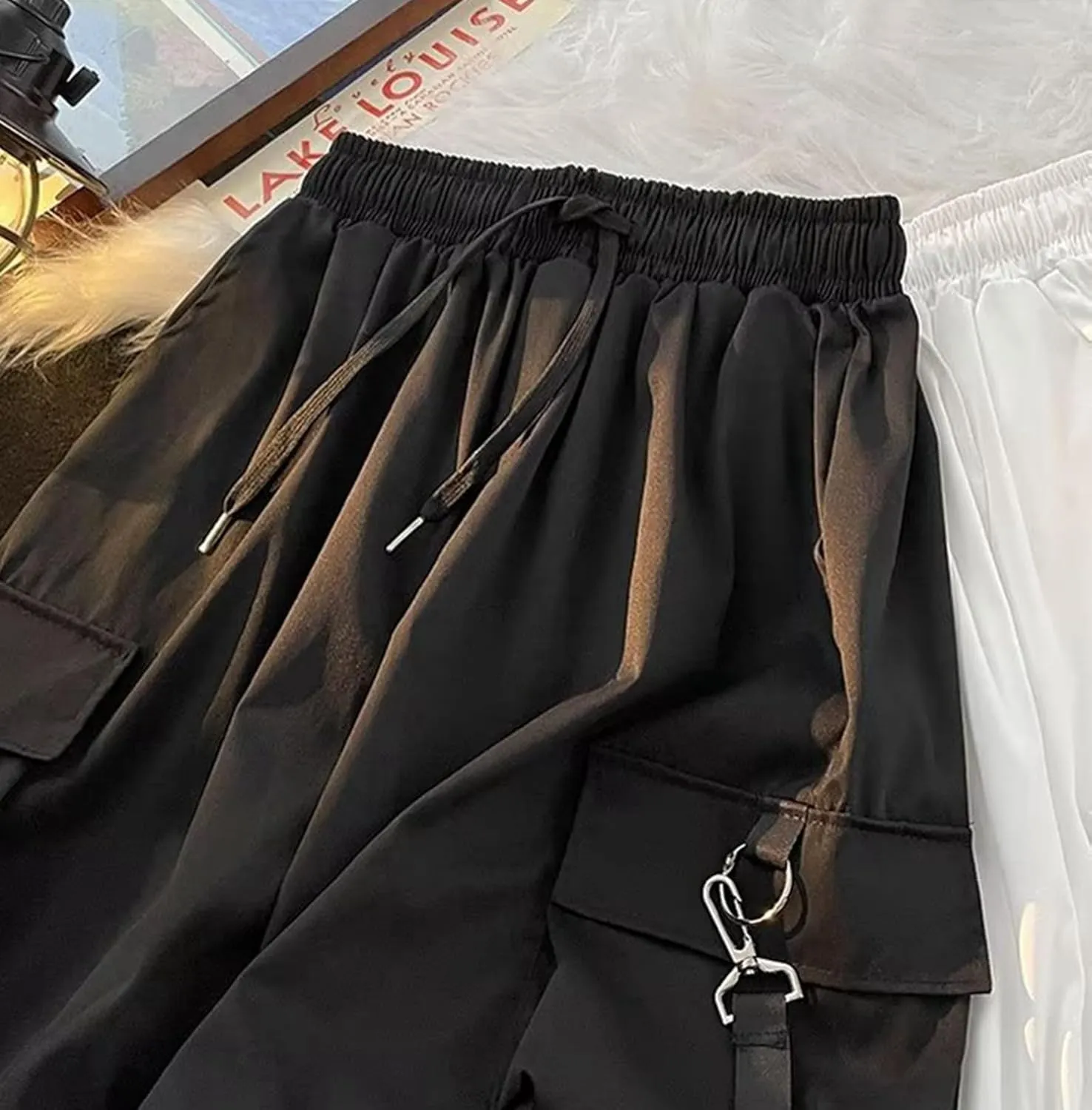 Goth Emo Alt Asymmetrical Skirt Shorts for Women Trendy Summer y2k Black Skorts