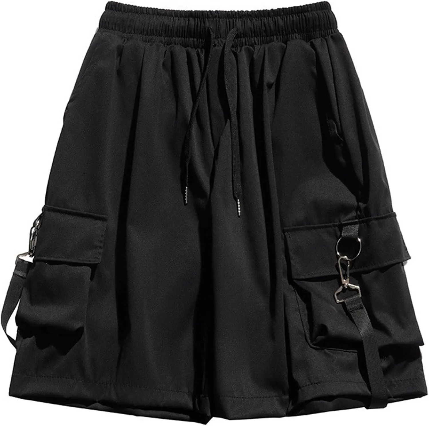 Goth Emo Alt Asymmetrical Skirt Shorts for Women Trendy Summer y2k Black Skorts