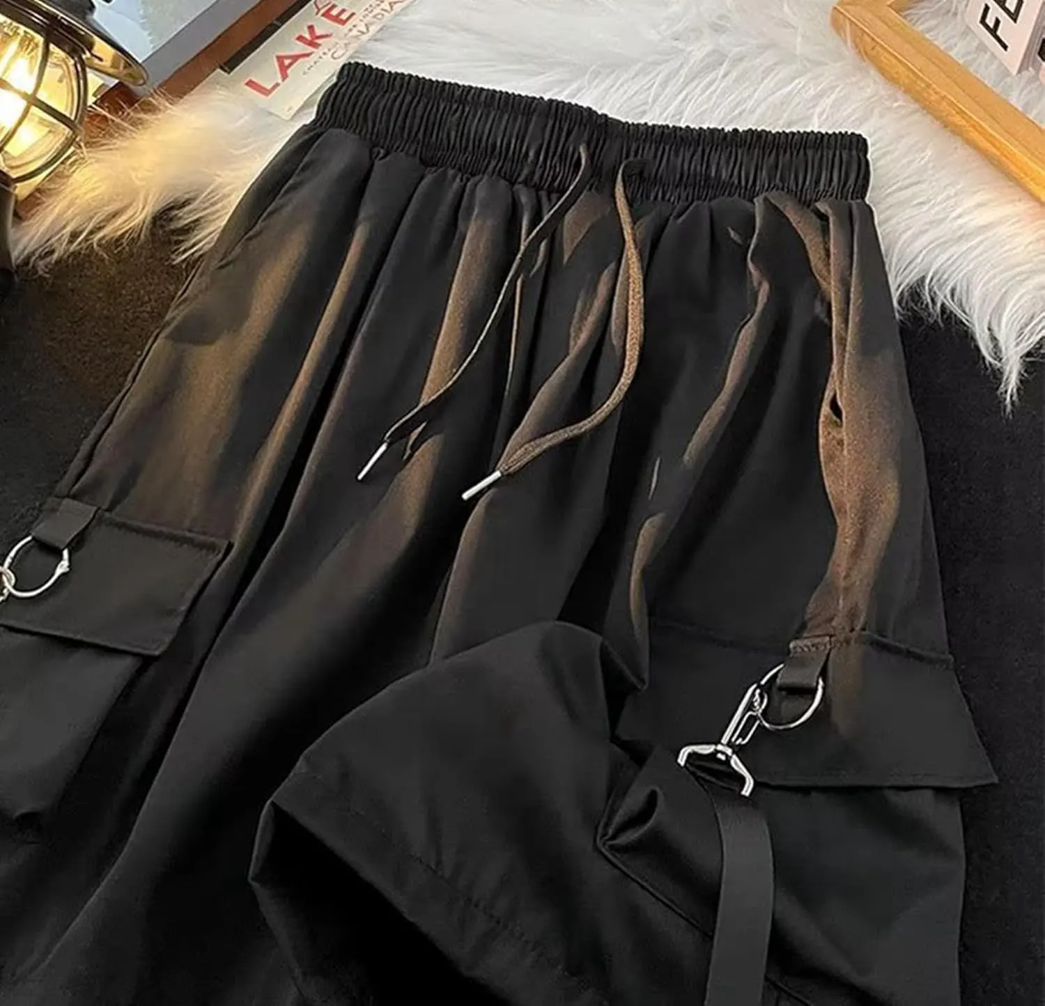 Goth Emo Alt Asymmetrical Skirt Shorts for Women Trendy Summer y2k Black Skorts