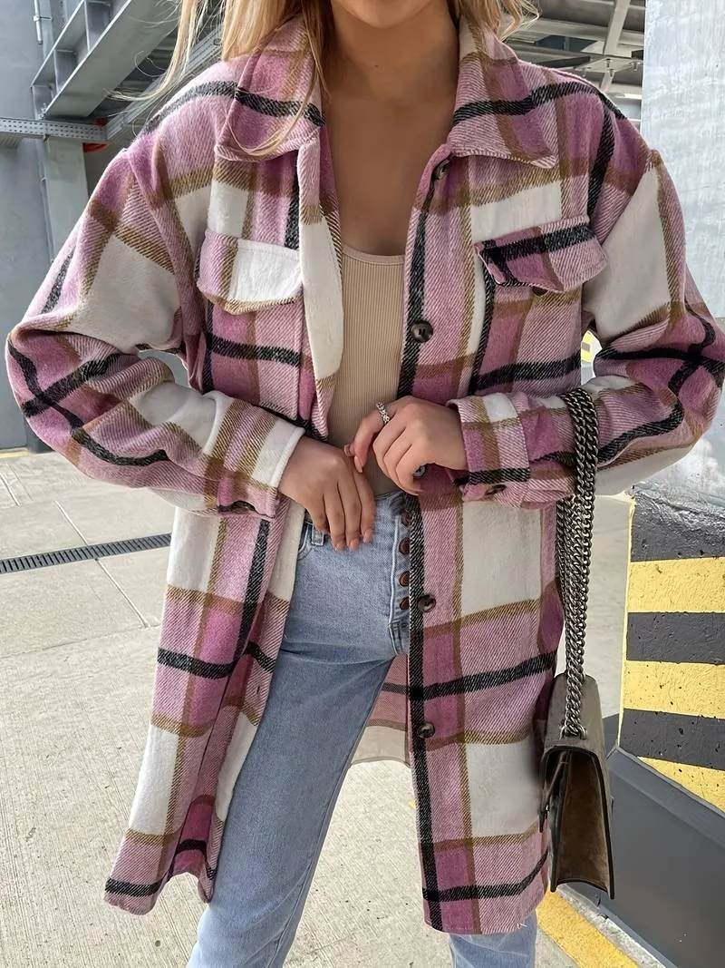Ivyshape | Checked Shirt Jackets Coat
