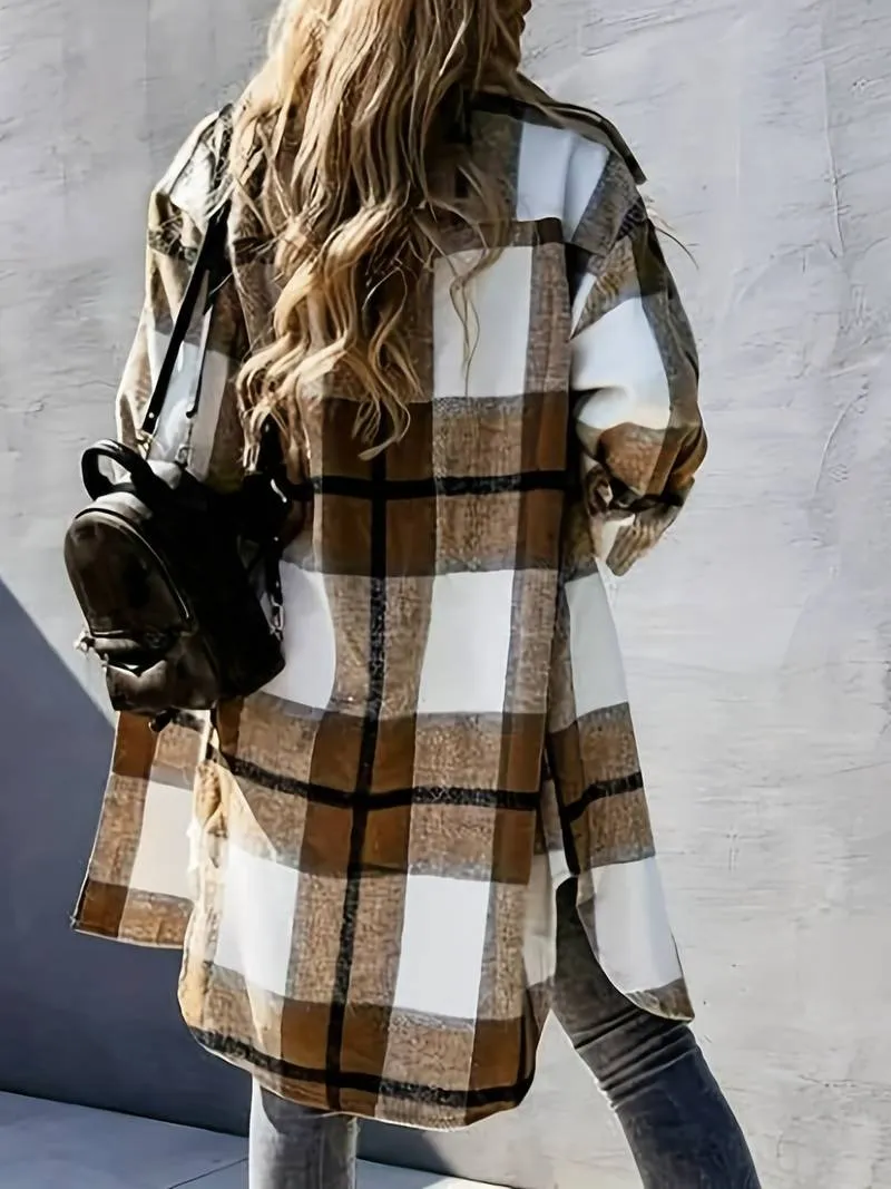 Ivyshape | Checked Shirt Jackets Coat
