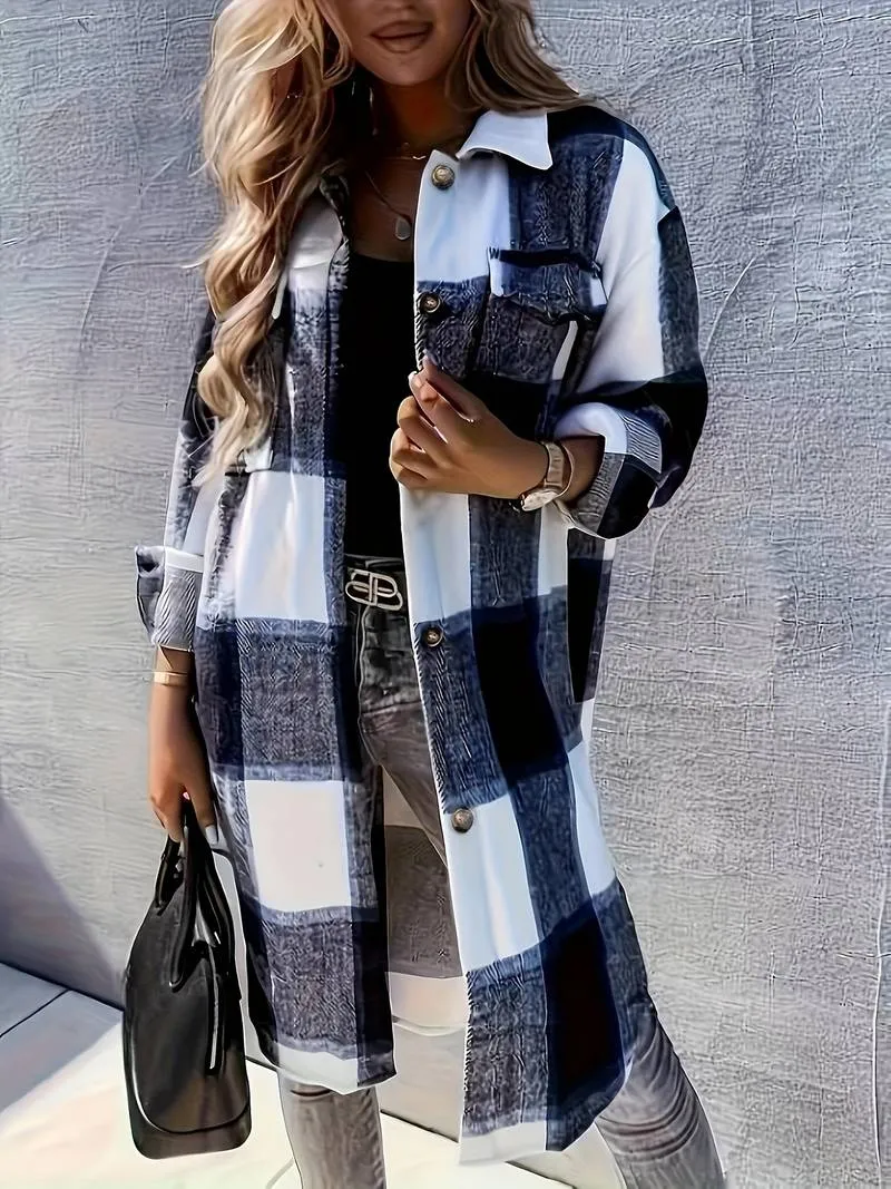 Ivyshape | Checked Shirt Jackets Coat